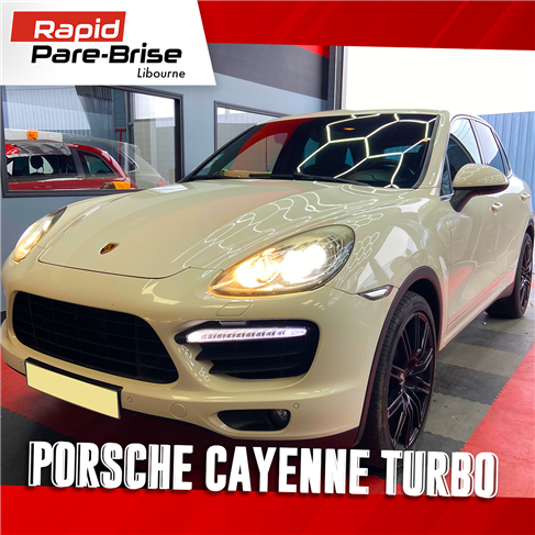 Rapid Pare-brise Libourne realisation Porsche Cayenne 4X4 SUV